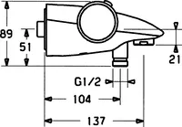 HANSATWISTER, Wannenfüll- und Brausebatterie, 5812210192