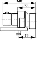 HANSACUBE, Wannenfüll- und Brausebatterie, 58352101