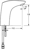 HANSAELECTRA, Washbasin faucet, 6 V / 72h, 64432211