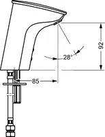 HANSACONCERTO, Washbasin faucet, 6 V / 72h, 64472211