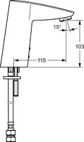 HANSAELECTRA, Washbasin faucet, 6 V / 72h, 64912211