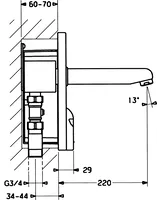 HANSACOBRA, Miscelatore lavabo, 230 V, 5180210196