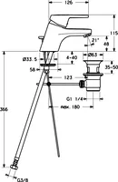 HANSAPRADO, Washbasin faucet, 0140227300006