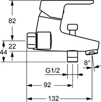 HANSAPRIMO, Wannenfüll- und Brausebatterie, 494421030056