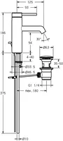 HANSADESIGNO, Miscelatore lavabo, 5171217300005