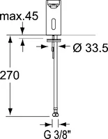 HANSACLINICA, Waschtischbatterie, 6 V, 05612210