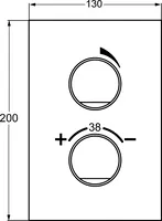 HANSA, Cover part for bath and shower faucet, 08060101