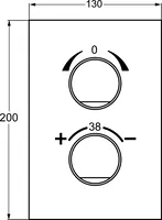 HANSA, Cover part for bath and shower faucet, 08070101