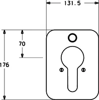 HANSAPRADO, Cover part for bath and shower faucet, 41463073