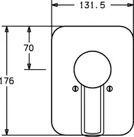 HANSACLINICA, Cover part for shower faucet, 41479076