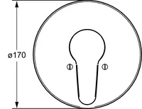 HANSAMIX, Piastra per miscelatore doccia, 41859083