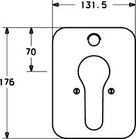 HANSAVANTIS, Cover part for bath and shower faucet, 42603043