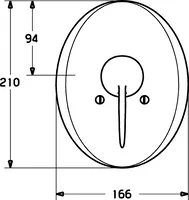 HANSAMOTION, Cover part for shower faucet, 43639001