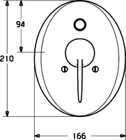 HANSAMOTION, Piastra per miscelatore vasca-doccia, 43643001