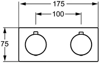 HANSAMATRIX, Cover part for bath and shower faucet, 44529503