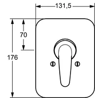 HANSAPICO, Piastra per miscelatore doccia, 46279103