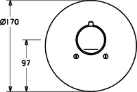 HANSAMIX, Cover part for bath and shower faucet, 48609045