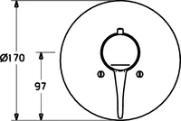 HANSAMIX, Cover part for shower faucet, 48619045