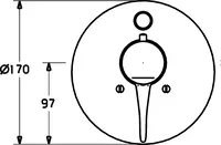 HANSAMIX, Cover part for bath and shower faucet, 48623045