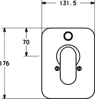 HANSATWIST, Cover part for bath and shower faucet, 49843041