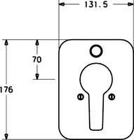 HANSATWIST, Cover part for bath and shower faucet, 49843073