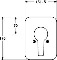 HANSATWIST, Cover part for shower faucet, 49859073