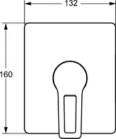 HANSATWIST, Cover part for shower faucet, 49859085