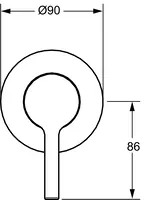 HANSAFORM, Piastra per miscelatore doccia, 49967003