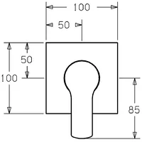 HANSAPOLO, Cover part for shower faucet, 50639073