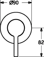 HANSAPINTO, Piastra per miscelatore doccia, 50669003