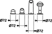 HANSA, Cover part for bath and shower faucet, 5314203082