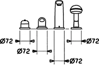 HANSA, Cover part for bath and shower faucet, 5318203082