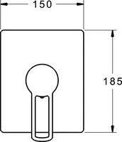 HANSACLINICA, Piastra per miscelatore doccia, 81479076