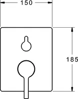 HANSAFORM, Piastra per miscelatore vasca-doccia, 89923003