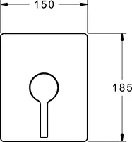 HANSAFORM, Piastra per miscelatore doccia, 89939003