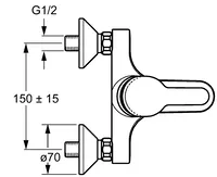 HANSAPRADO, Wannenfüll- und Brausebatterie, 01442173