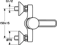 HANSACLINICA, Shower faucet, 01450176