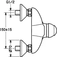 HANSADISC, Miscelatore doccia, 01680104