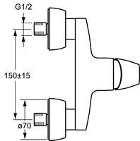 HANSADISC, Miscelatore doccia, 01680174