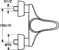 HANSAMIX, Wannenfüll- und Brausebatterie, 01742173