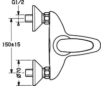 HANSADISC, Wannenfüll- und Brausebatterie, 01782104