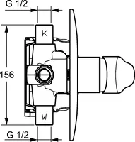 HANSAMIX, Cover part for bath and shower faucet, 01849183