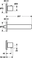 HANSALIGNA, Piastra per miscelatore lavabo, 06422103