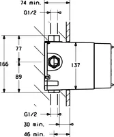 HANSA, Concealed body, G1/2, 08040290