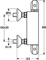 HANSATEMPRA, Miscelatore doccia, 08410202