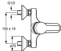 HANSATWIST, Bath and shower faucet with shower set, 09742173