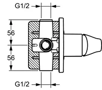 HANSAPICO, Piastra per miscelatore doccia, 46177103