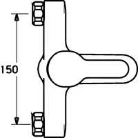 HANSAPRIMO, Wannenfüll- und Brausebatterie, 49442003