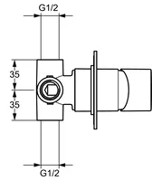 HANSAFORM, Cover part for shower faucet, 49967003