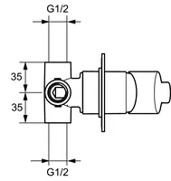 HANSAPRIMO, Piastra per miscelatore doccia, 49997003